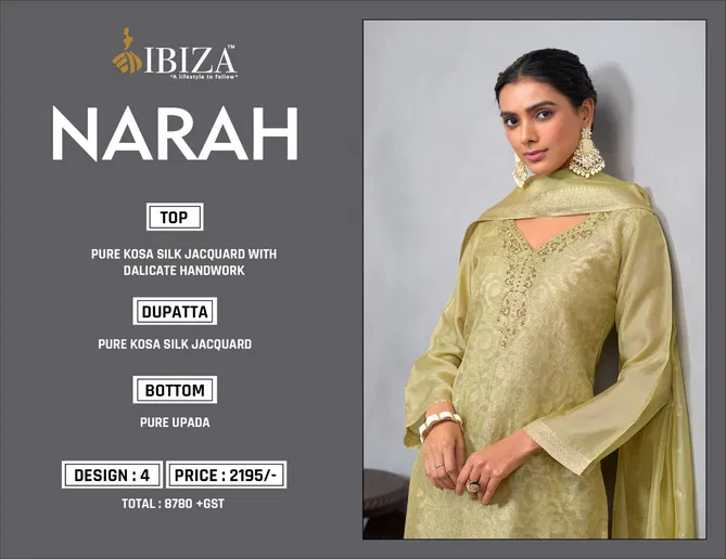 Narah By Ibiza Kosa Silk Designer Salwar Kameez Wholesale Shop In Surat